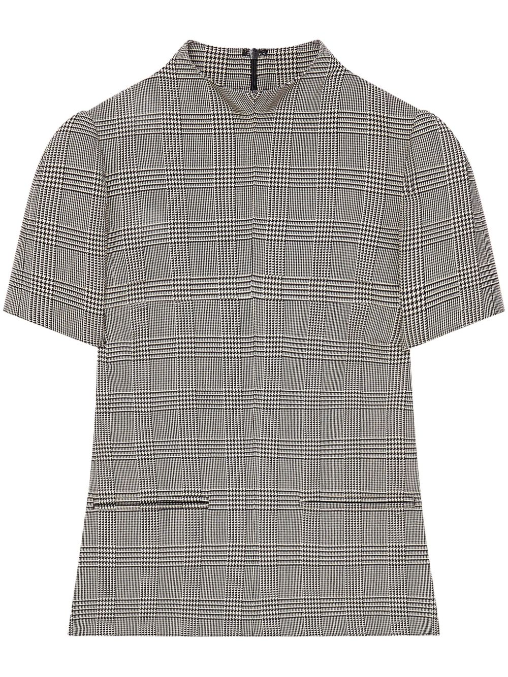 Courrèges Prince of Wales 图案T恤 - 黑色