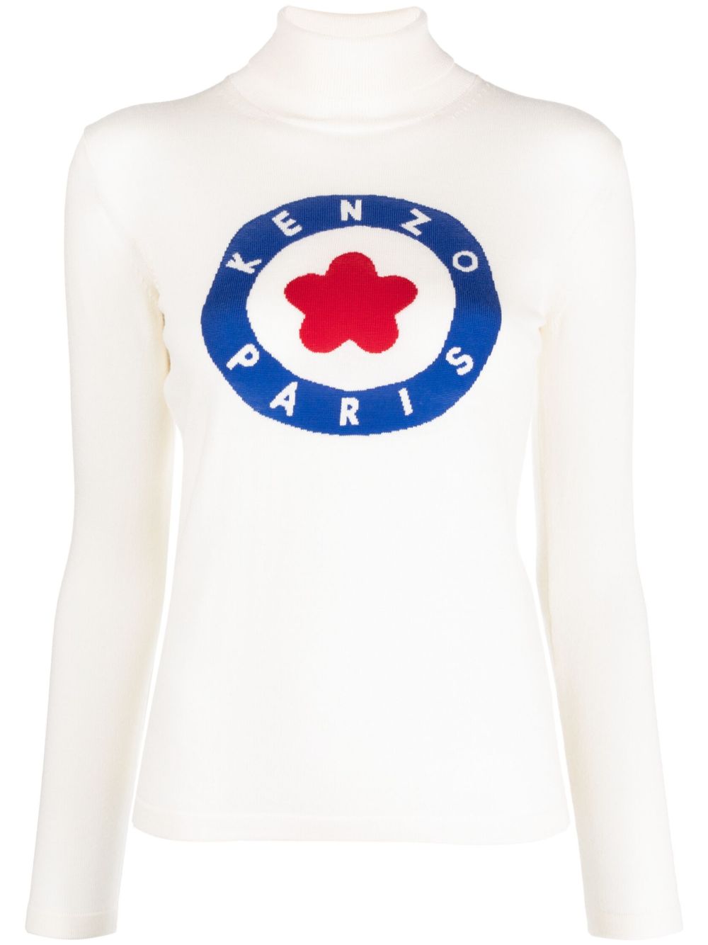 Kenzo logo嵌花针织毛衣 - 中性色