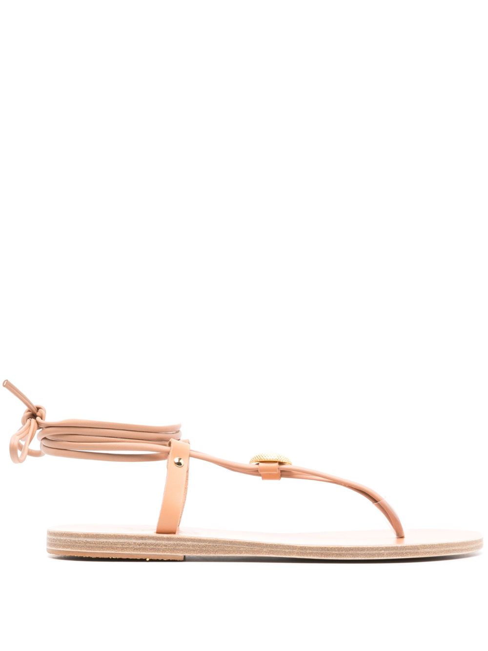 Ancient Greek Sandals Persephone 皮质凉鞋 - 中性色
