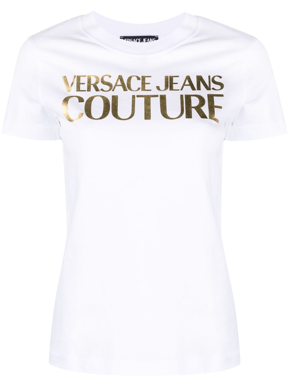 Versace Jeans Couture logo印花棉T恤 - 白色