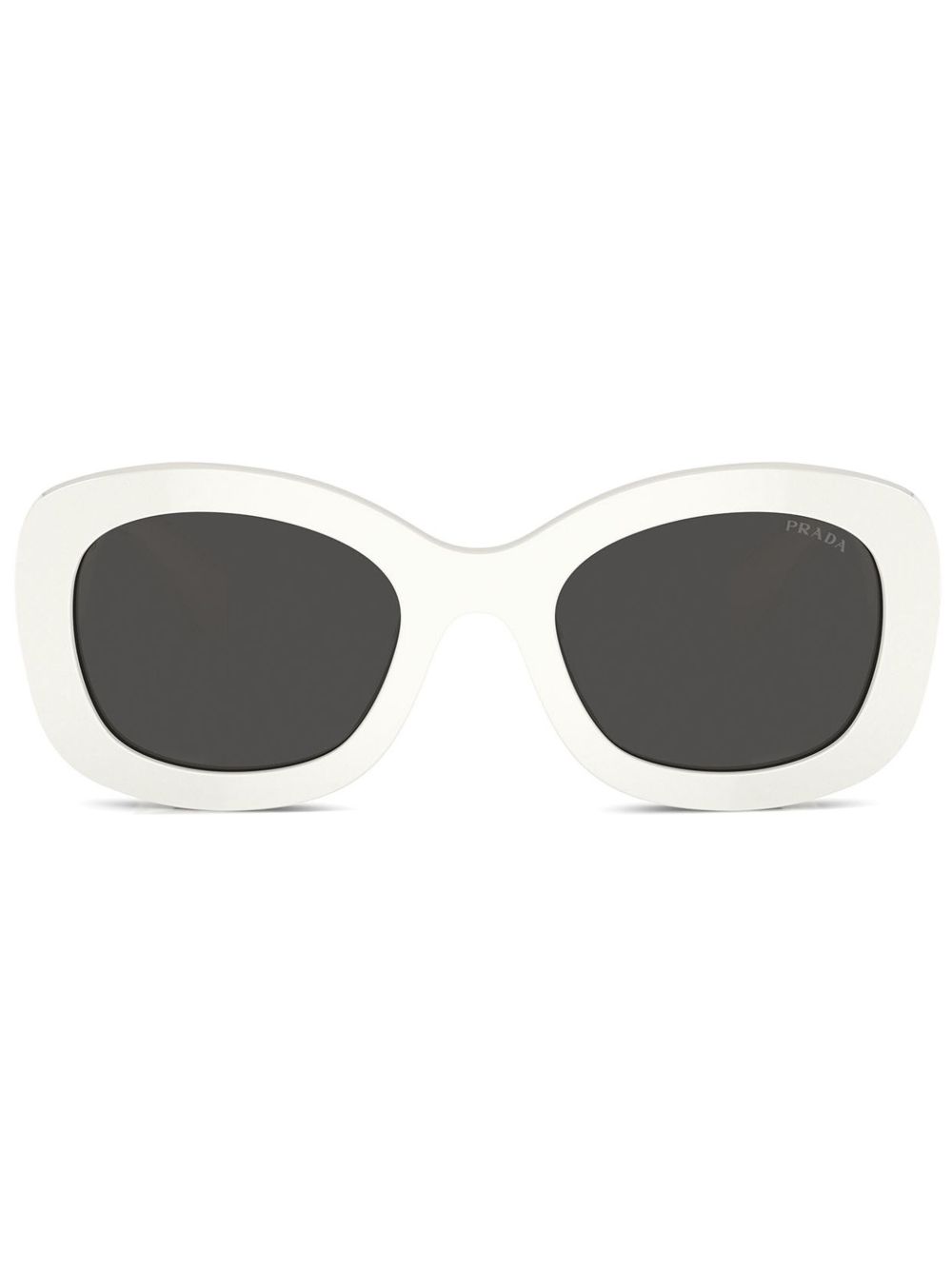 Prada Eyewear logo压纹太阳眼镜 - 白色