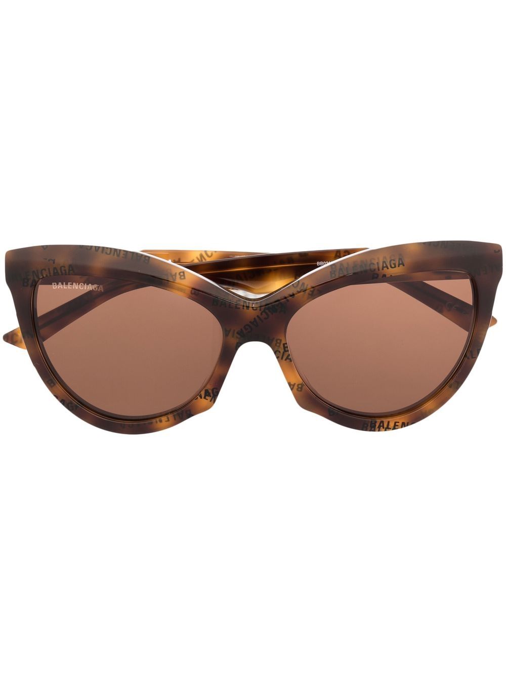 Balenciaga Eyewear BB 猫眼框太阳眼镜 - 褐色