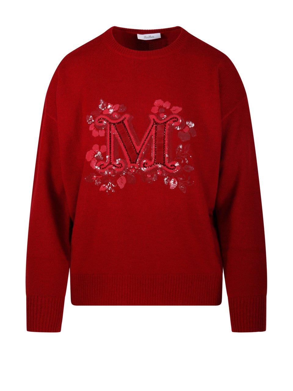 Max Mara Logo Embellished Crewneck Jumper