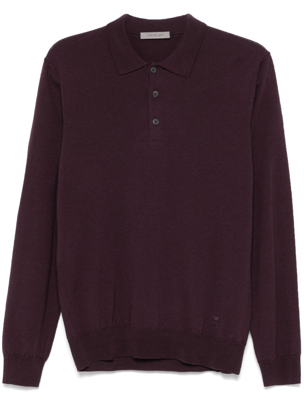 Corneliani 初剪羊毛polo衫 - 紫色