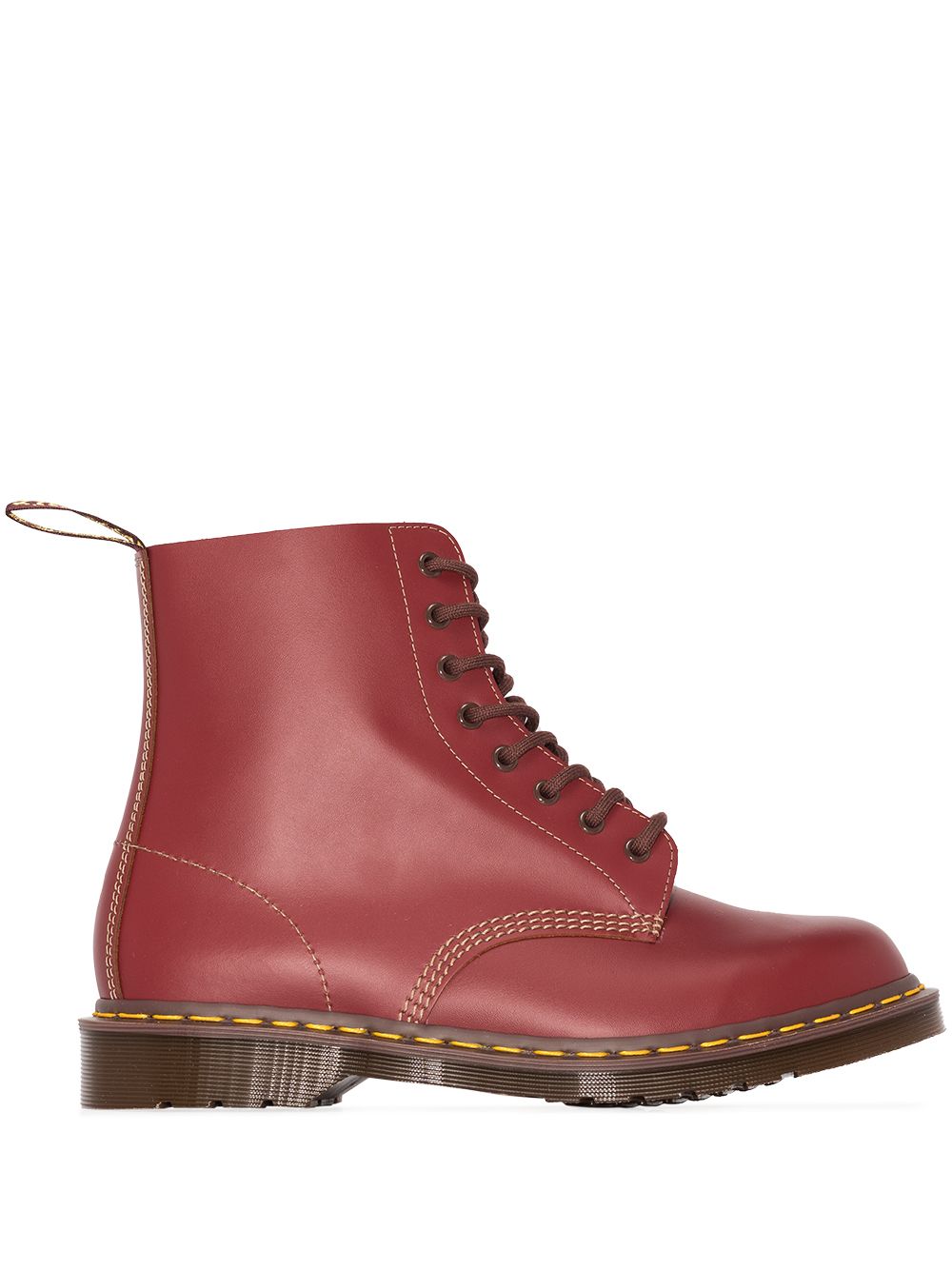 Dr. Martens Vintage 1460 皮质及踝靴 - 红色