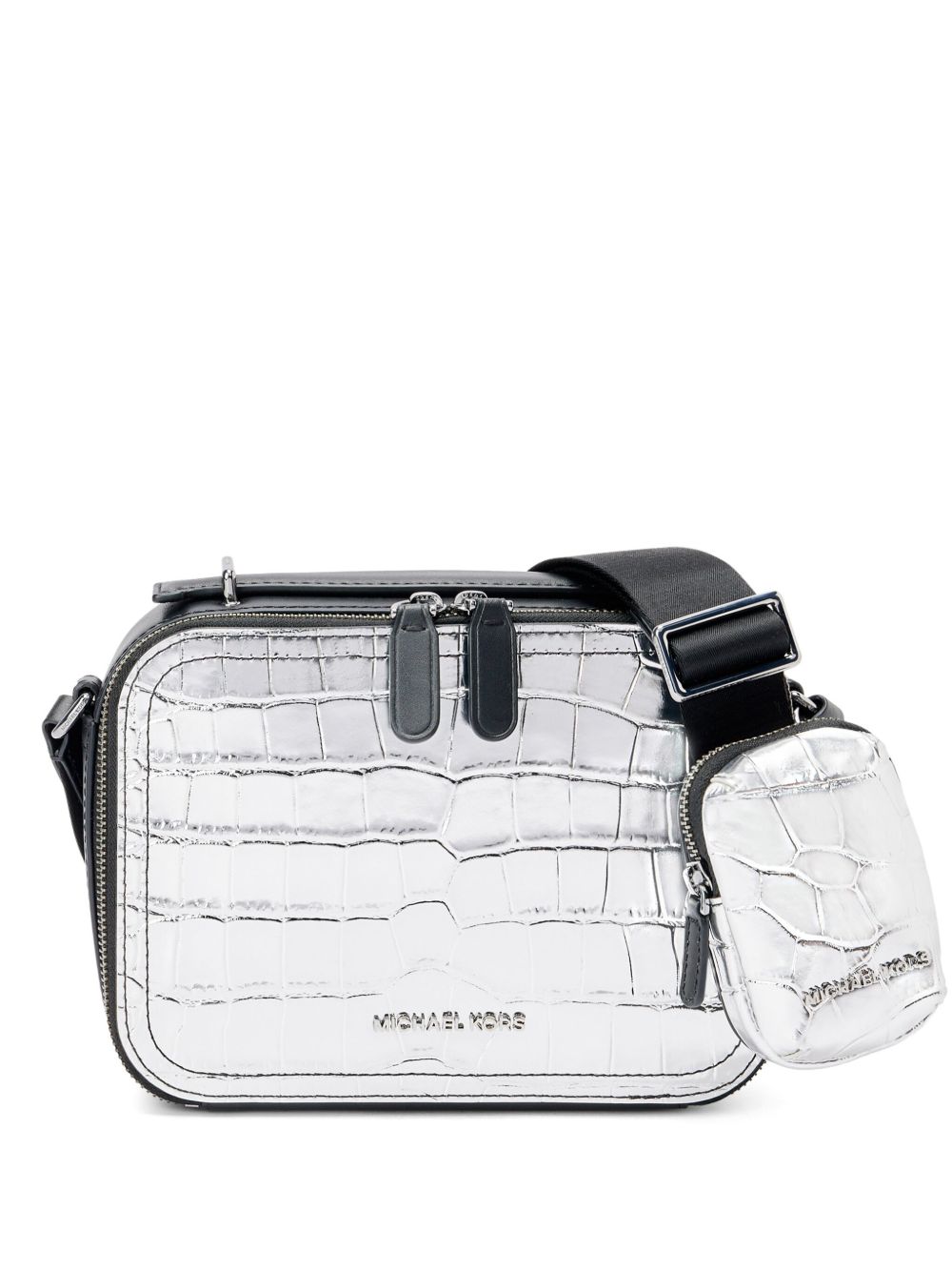 Michael Kors 皮质邮差包 - 银色
