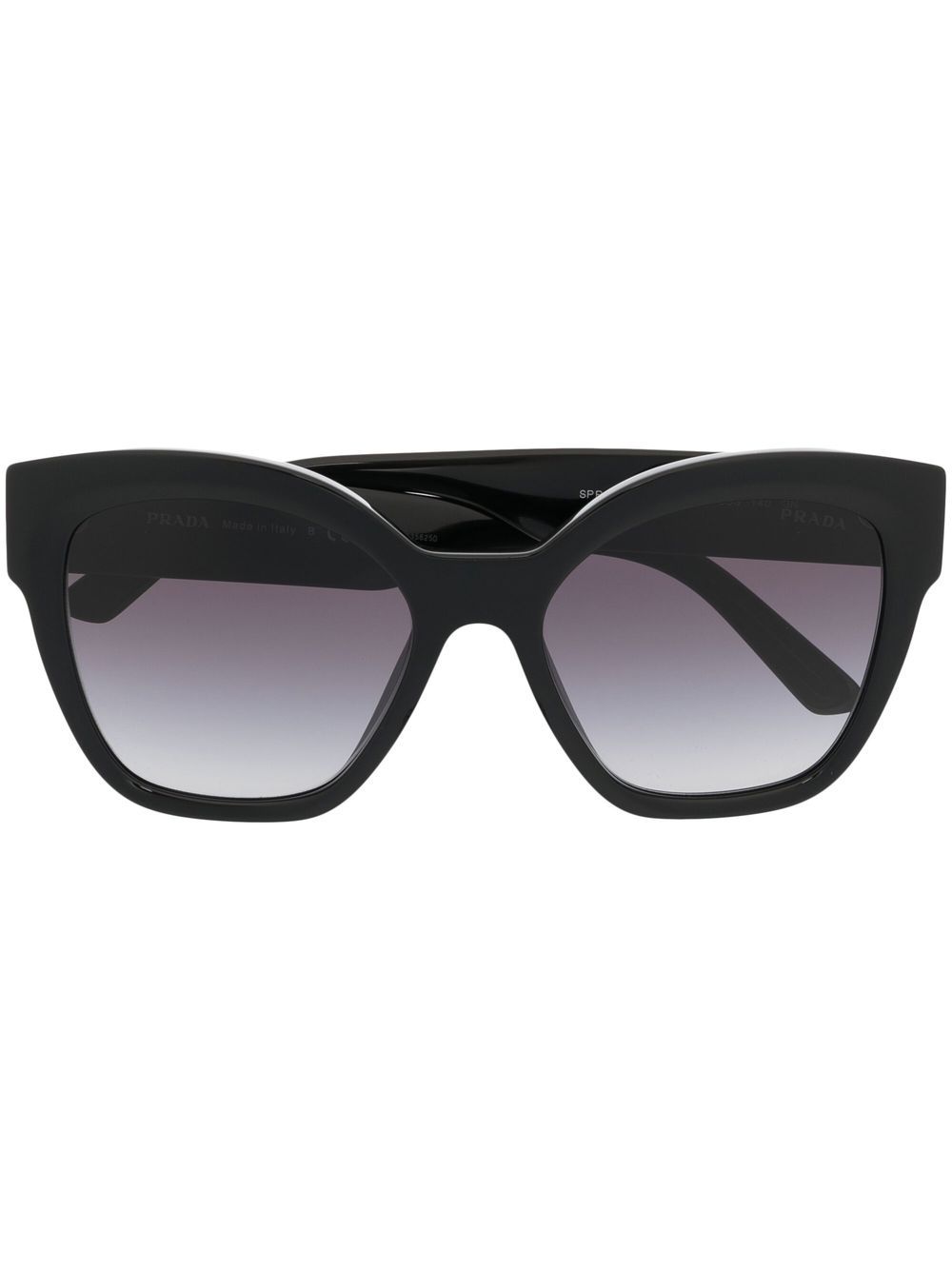 Prada Eyewear 蝴蝶形镜框太阳眼镜 - 黑色