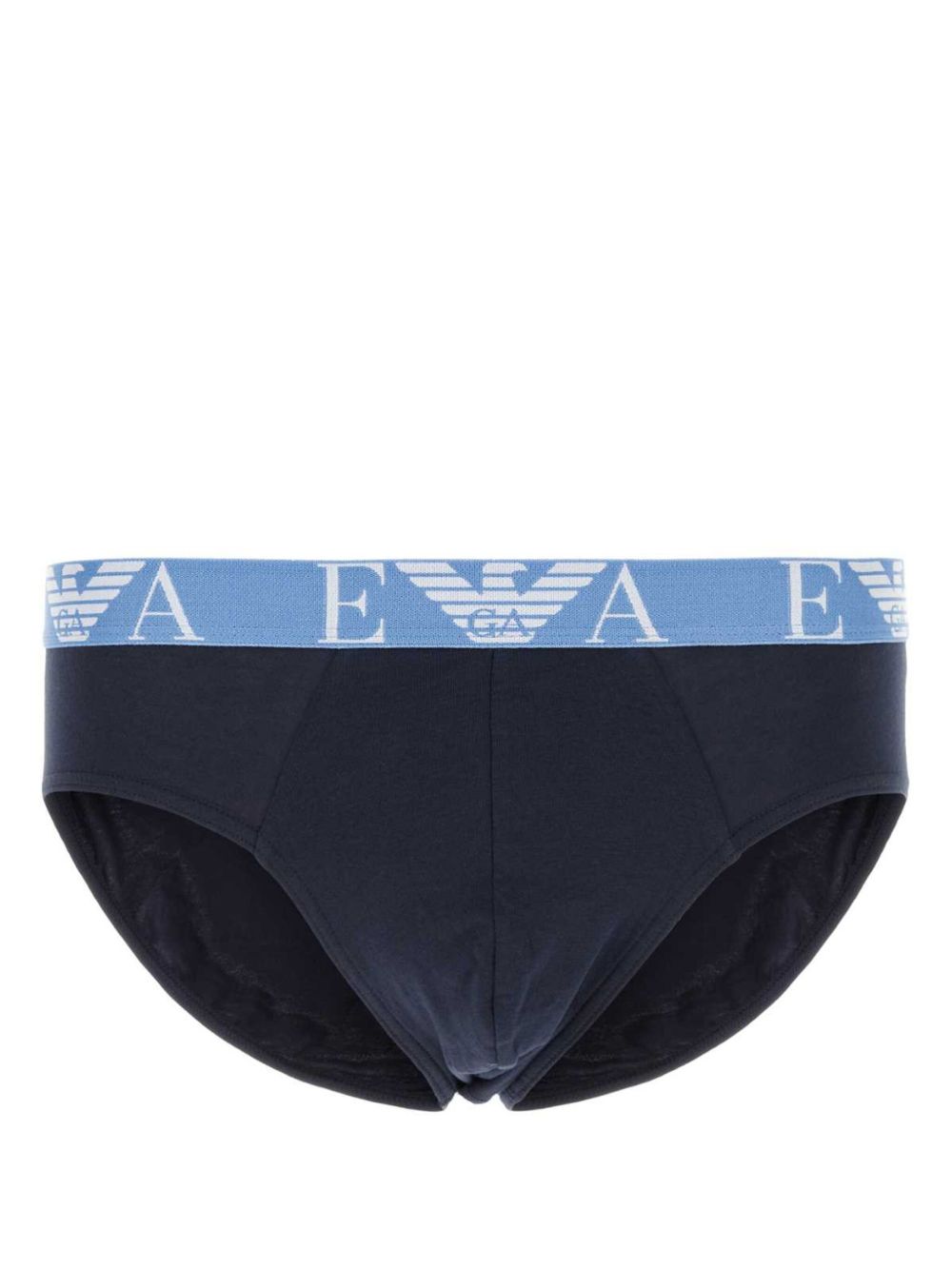 Emporio Armani logo三角内裤 - 蓝色