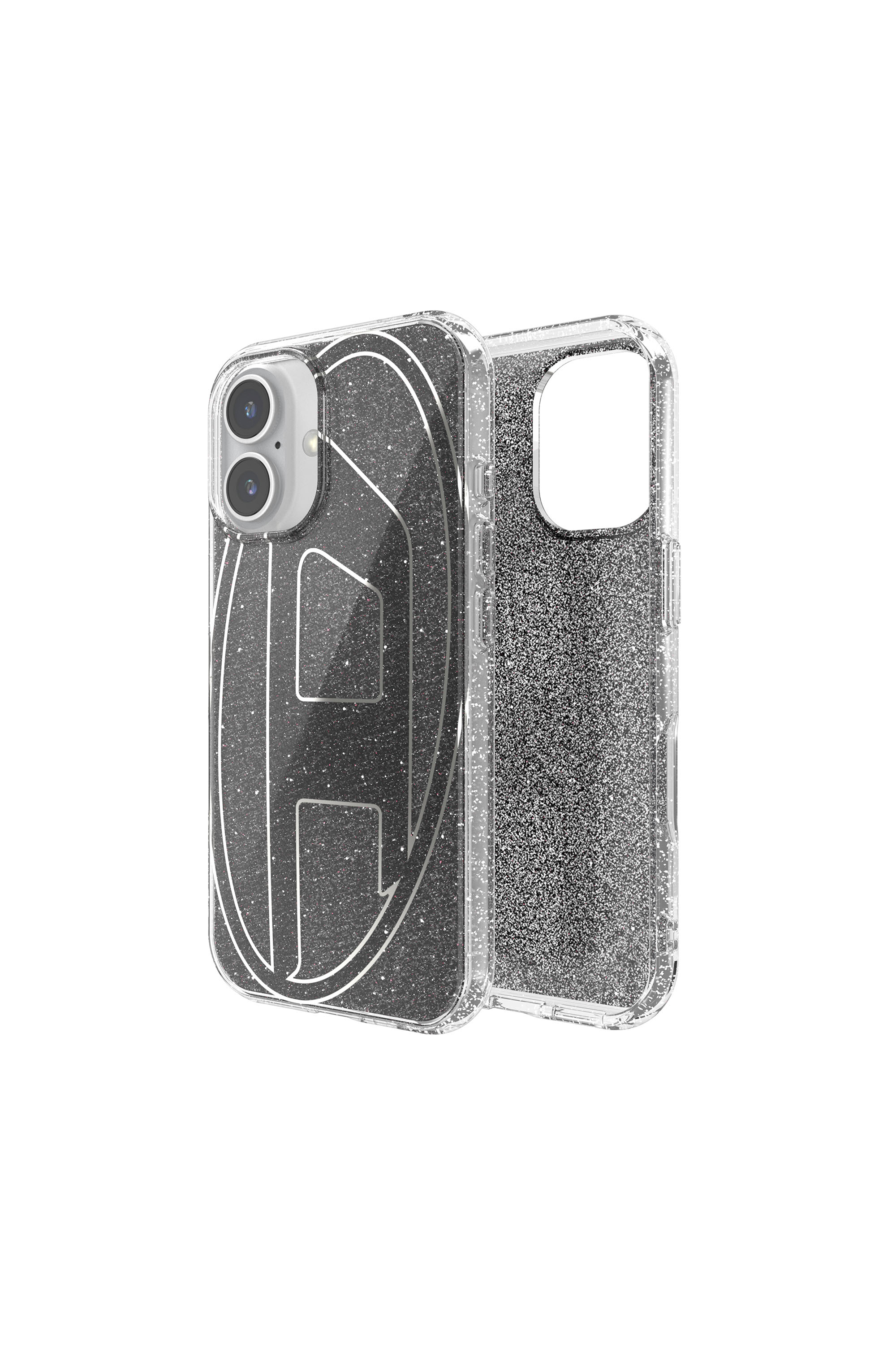 Diesel - Oval D Glitter Case for i P 16 - Cases - Unisex - Black