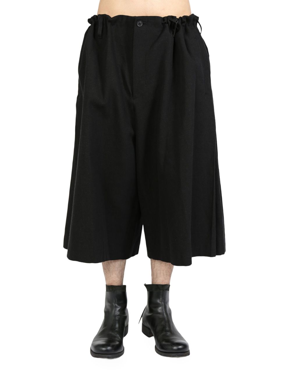 Yohji Yamamoto cropped trousers - 黑色