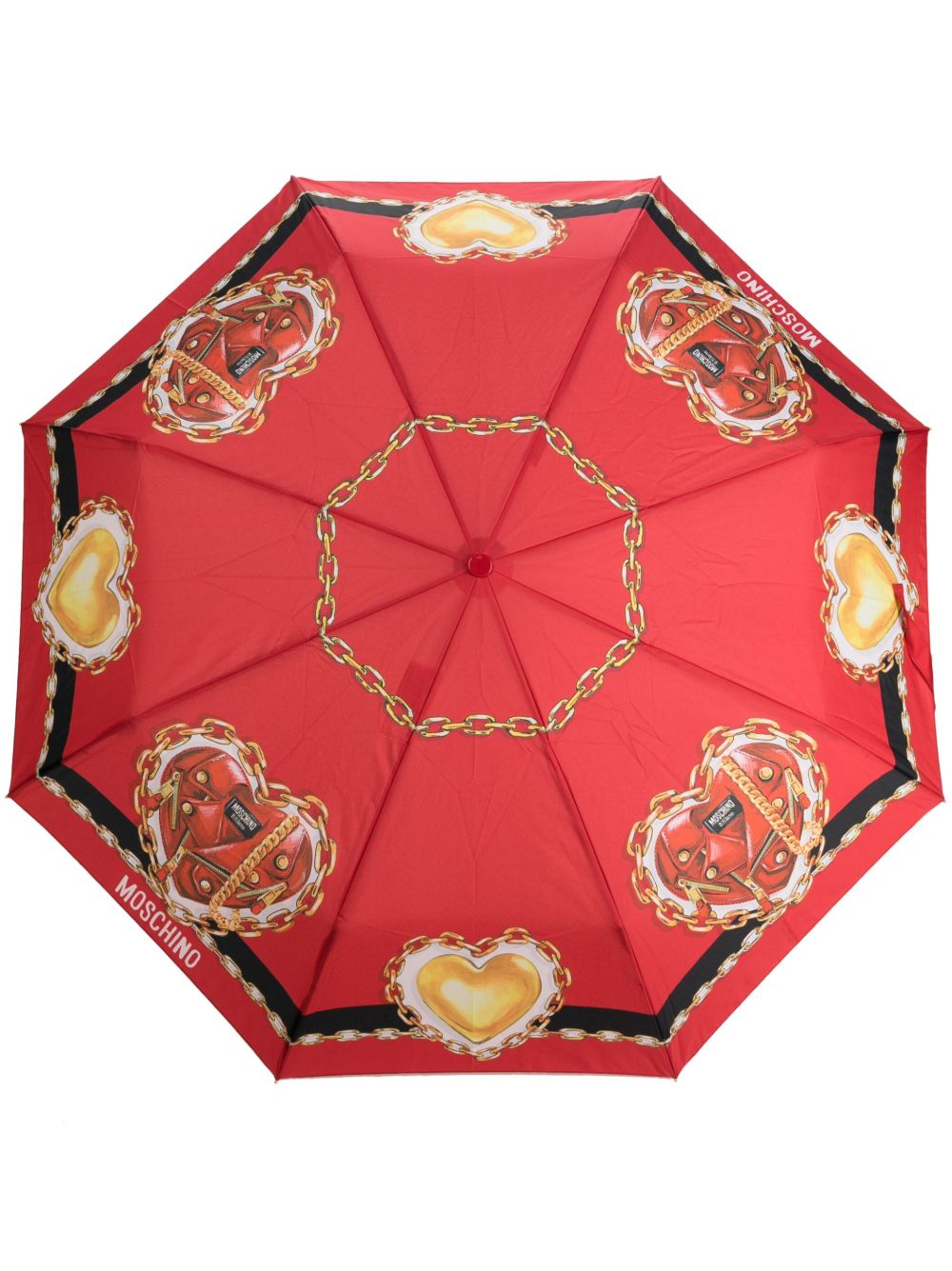 Moschino 爱心印花雨伞 - 红色