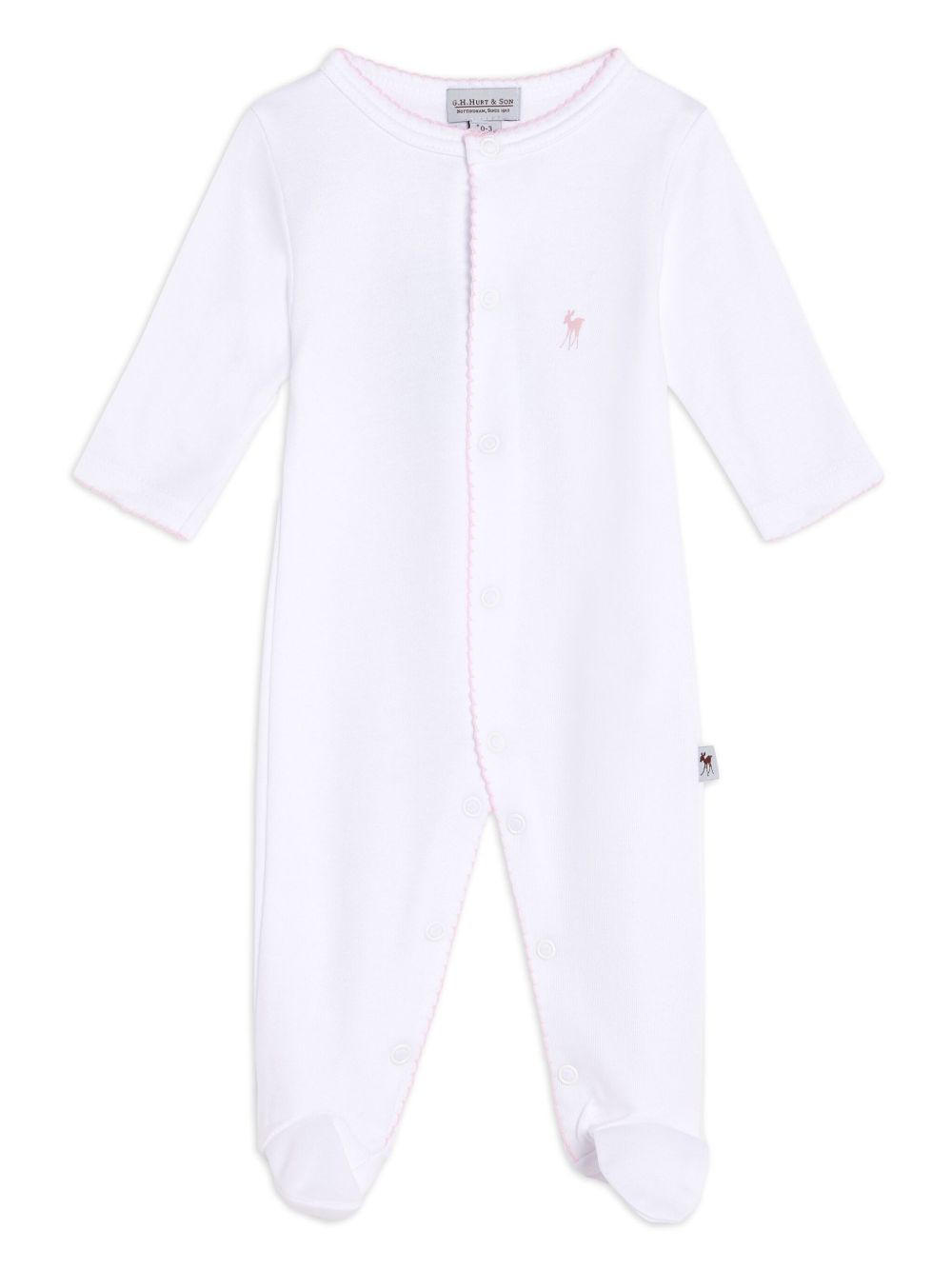 G.H. Hurt&Son Kids Fawn 睡衣套装 - 白色