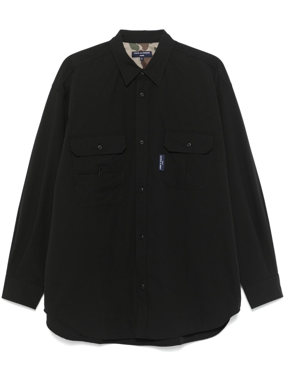 Comme des Garçons Homme 标贴衬衫 - 黑色
