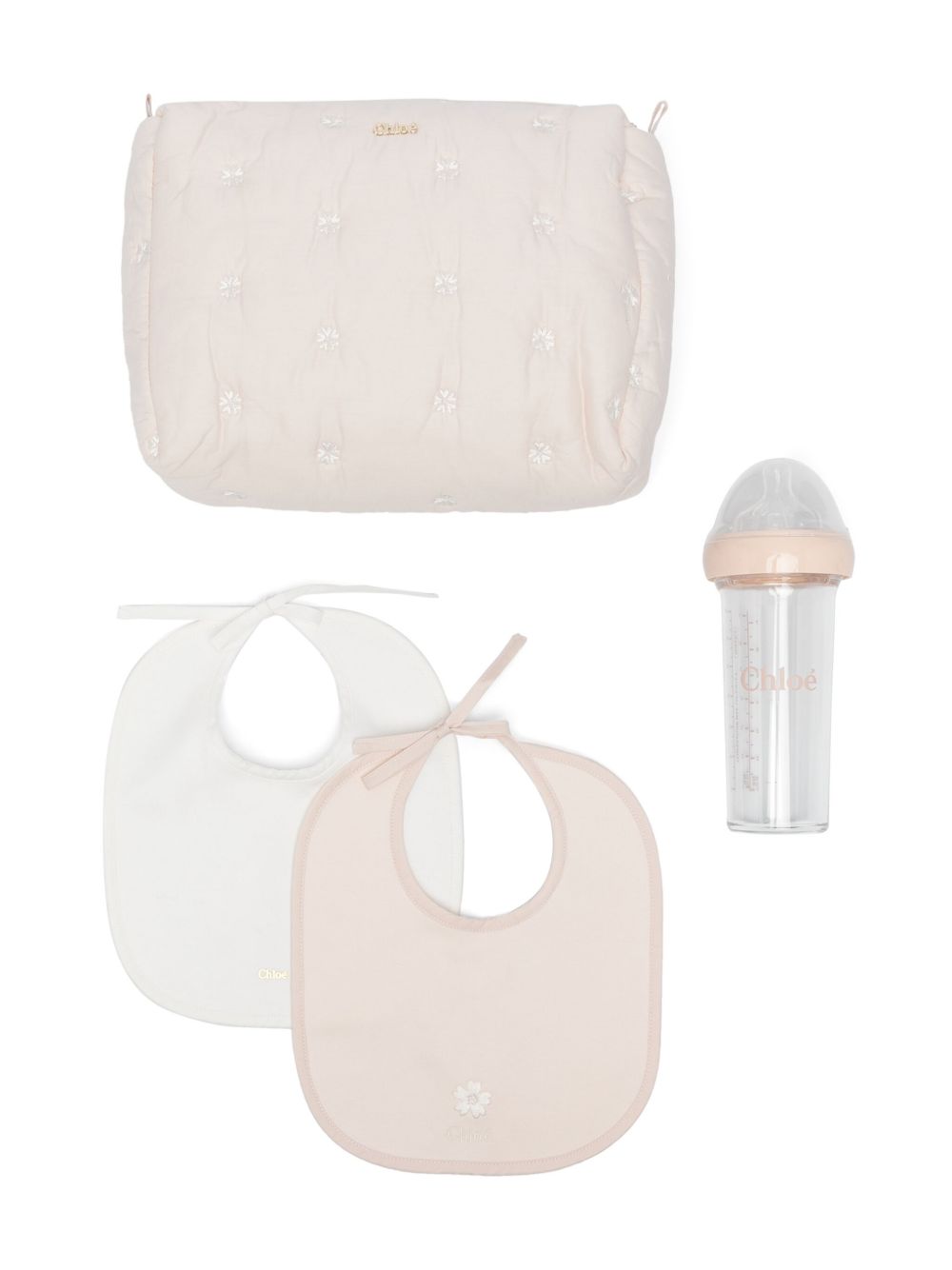 Chloé Kids logo印花奶瓶套装 - 中性色