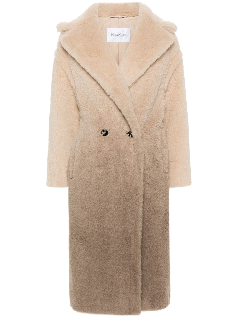 Max Mara Gatto 渐色效果双排扣外套 - 中性色