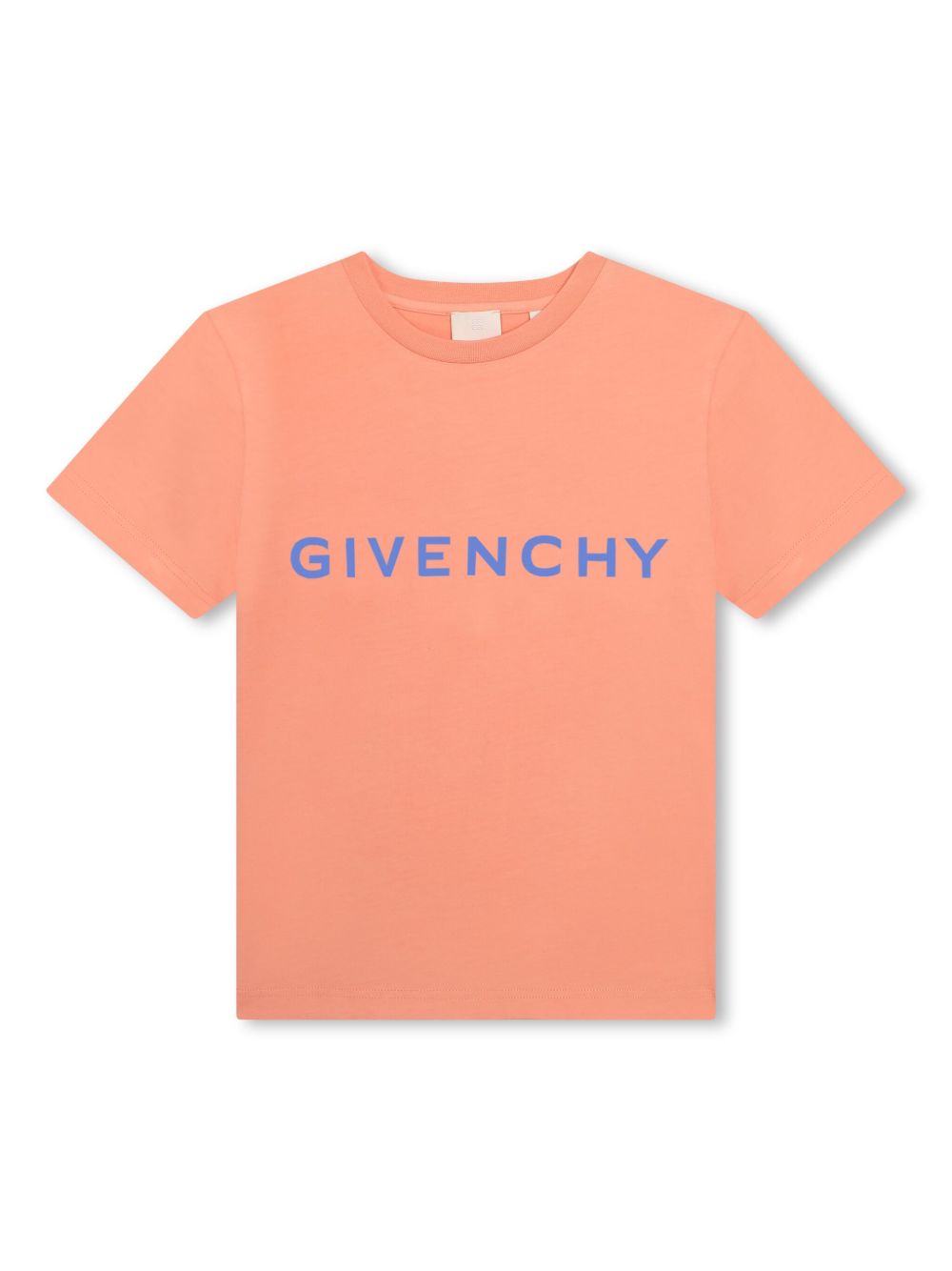 Givenchy Kids logo印花棉T恤 - 橘色