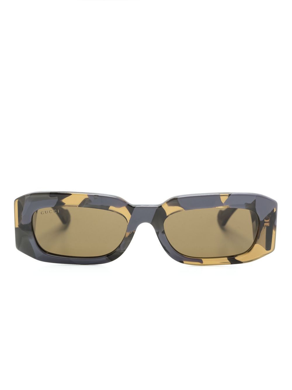 Gucci Eyewear 长方形镜框太阳眼镜 - 紫色