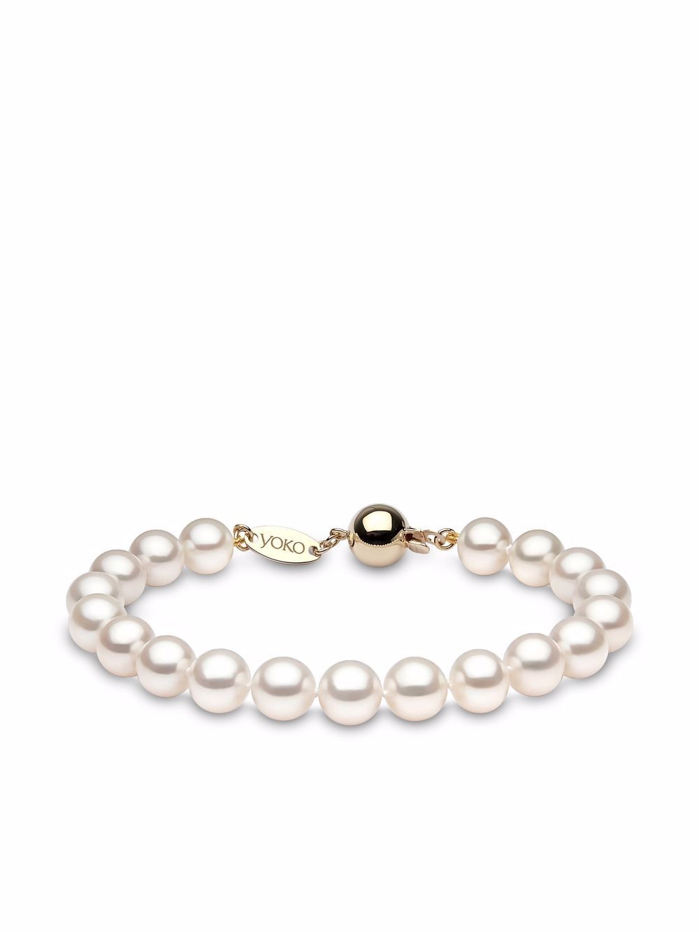 Yoko London Classic 18K黄金8毫米淡水珍珠手链 - 金色