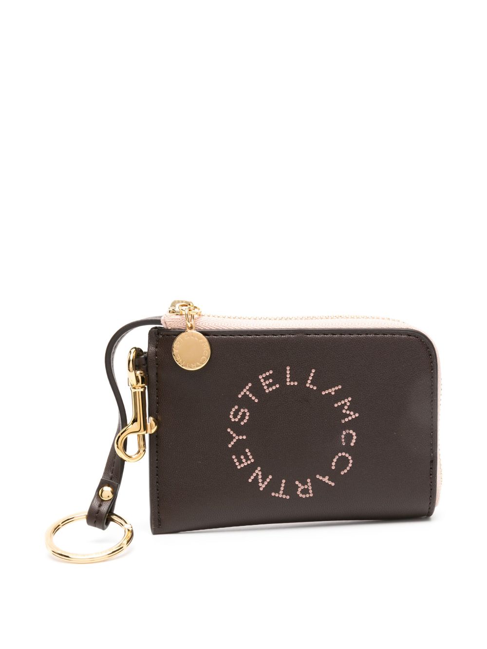 Stella McCartney logo印花双色钱包 - 褐色