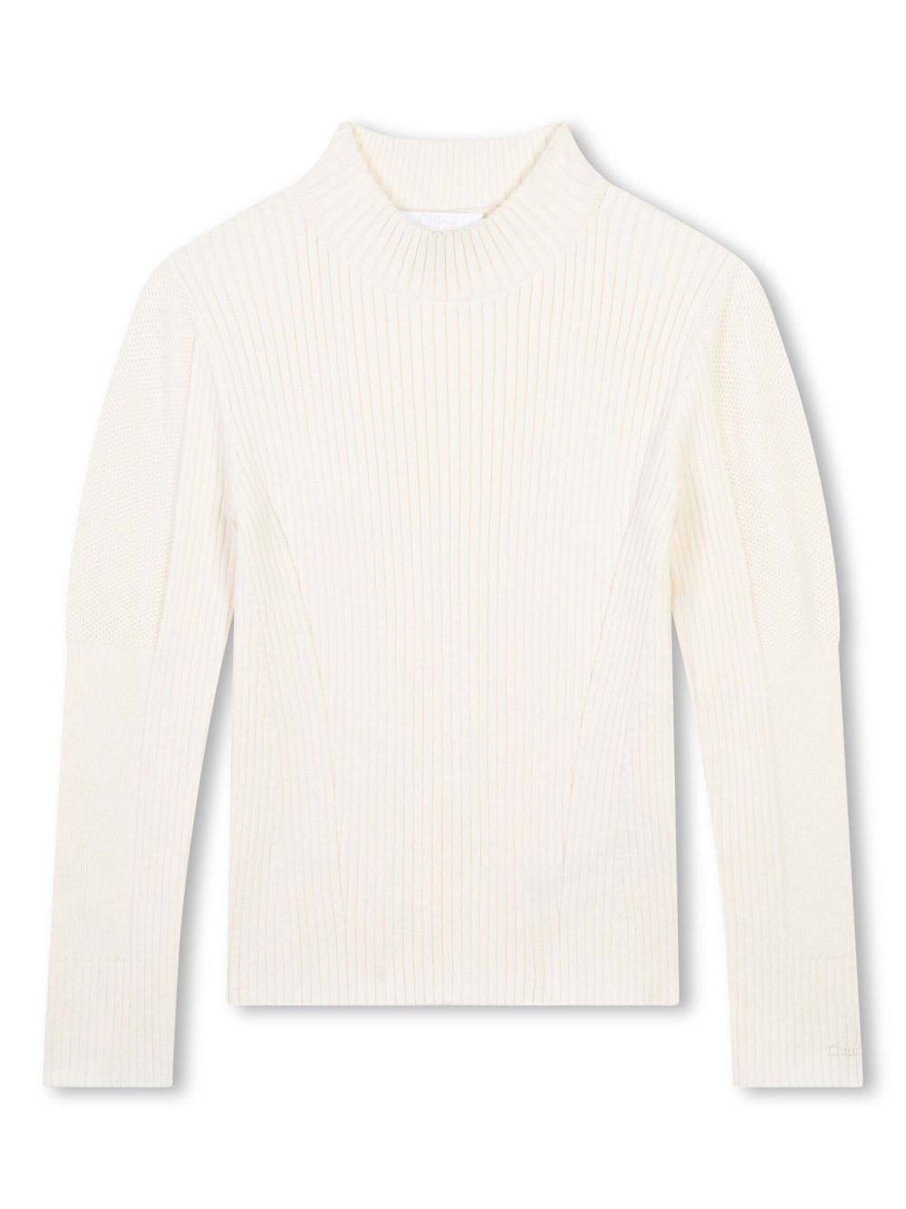 Chloé Kids 高领针织毛衣 - 白色