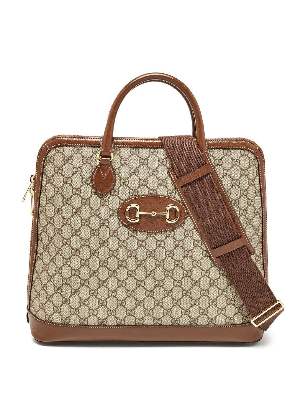 Gucci Pre-Owned GG Supreme Canvas Horsebit 1955 两用手提包（典藏款） - 中性色