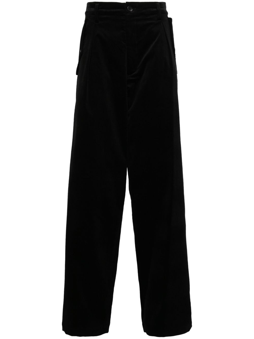 Yohji Yamamoto 灯芯绒长裤 - 黑色