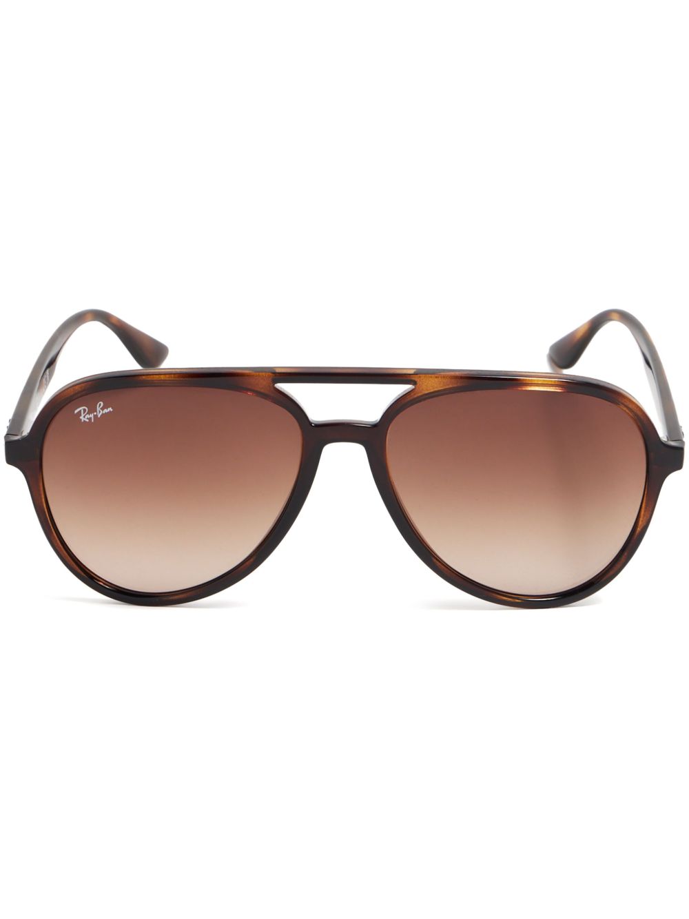 Ray-Ban 飞行员镜框太阳眼镜 - 褐色