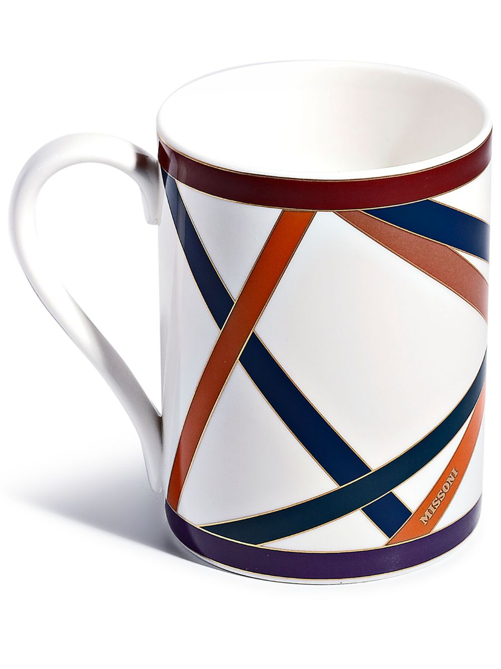 Missoni Home Nastri 图案印花马克杯 - 白色