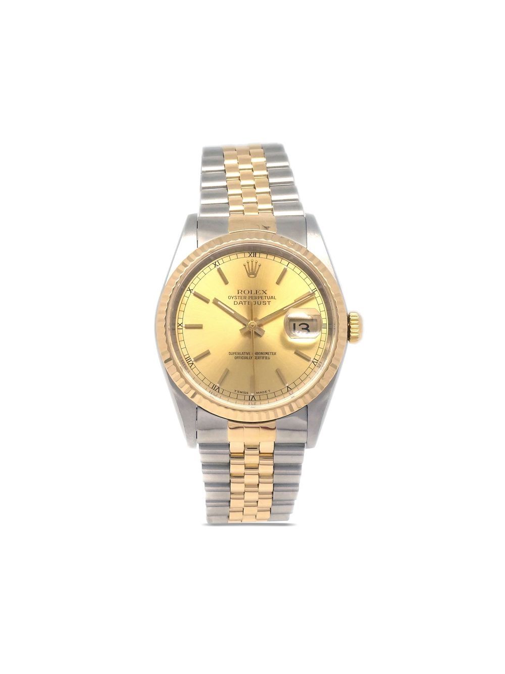 Rolex Oyster Perpetual Datejust 35毫米腕表（2000年典藏款） - 银色
