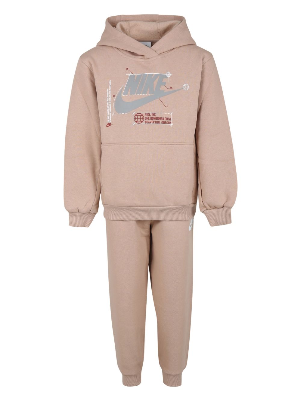 Nike Kids logo印花棉混纺运动套装 - 中性色