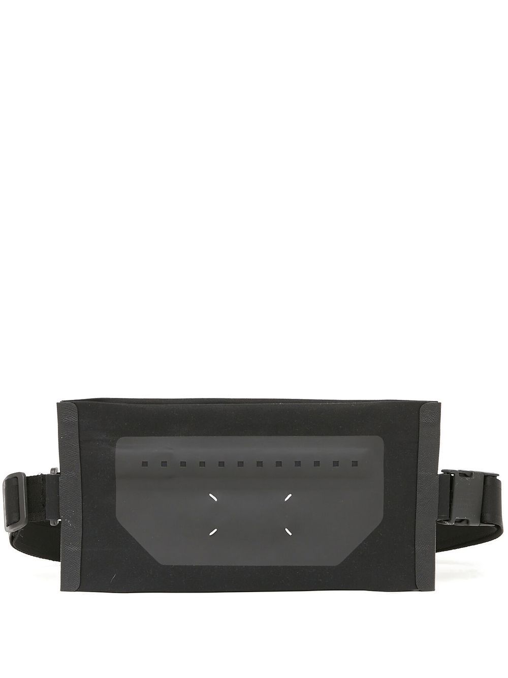 Maison Margiela 经典四缝线logo斜挎包 - 黑色
