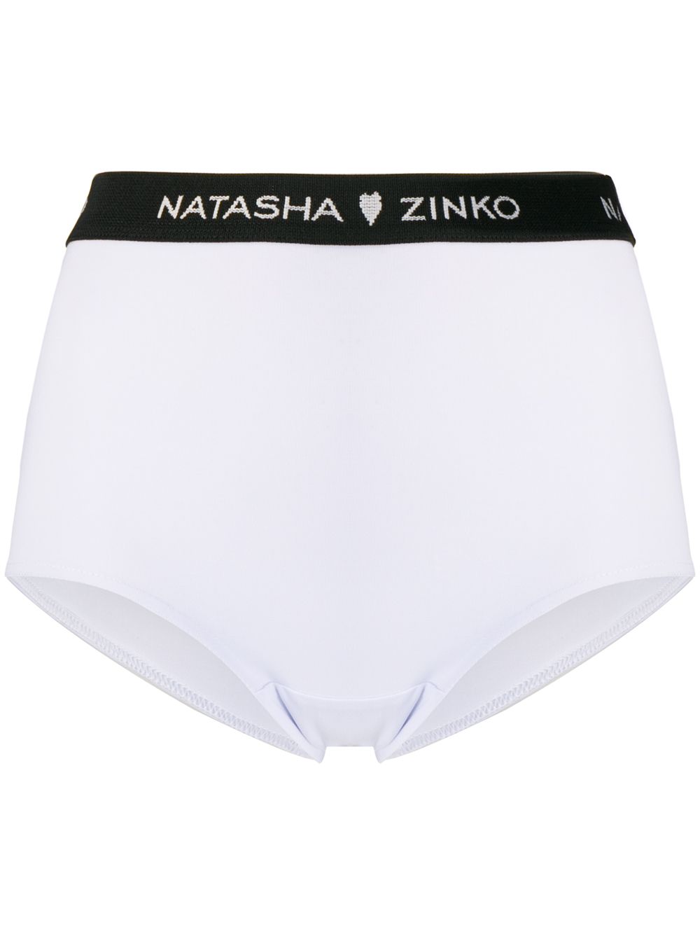 Natasha Zinko logo腰边三角裤 - 白色