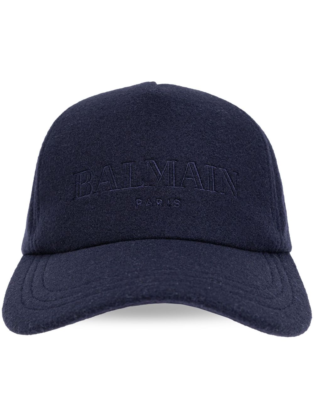 Balmain logo刺绣棒球帽 - 蓝色
