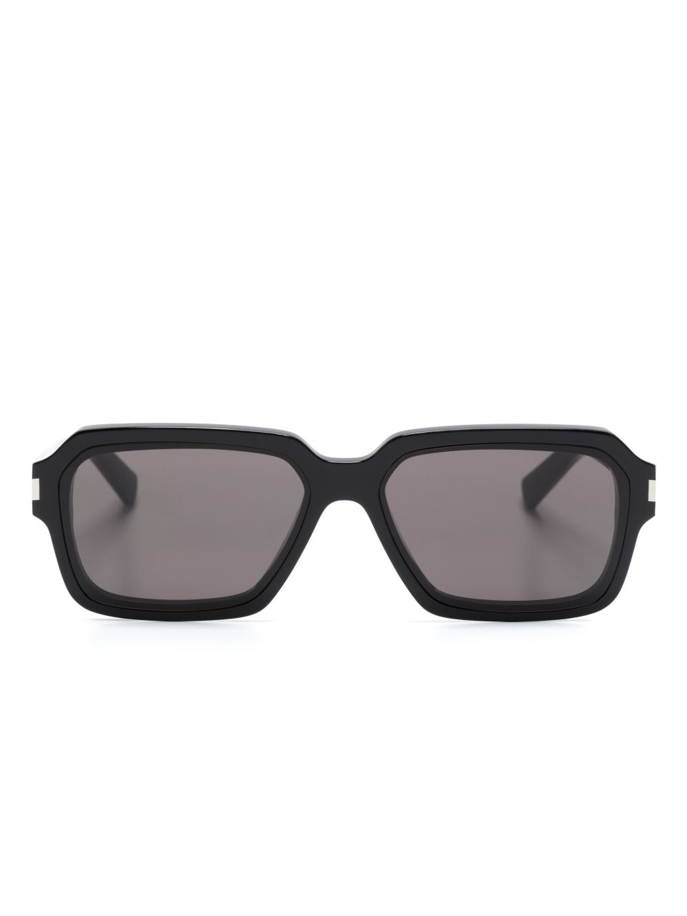 Saint Laurent Eyewear logo雕刻方框太阳眼镜 - 黑色