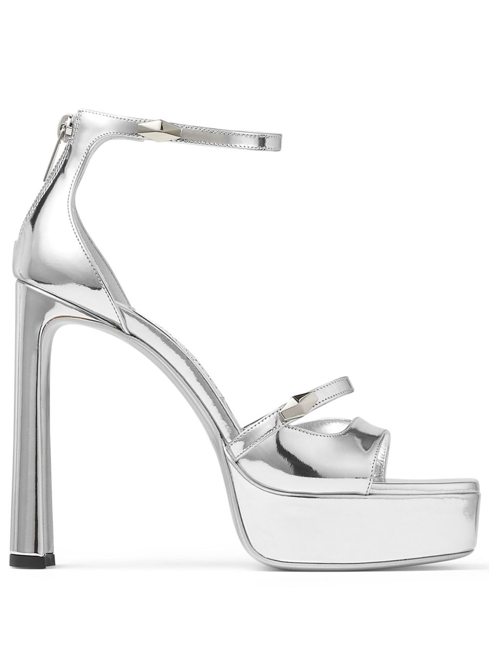 Jimmy Choo Claressa 高跟凉鞋（12.5厘米） - 银色