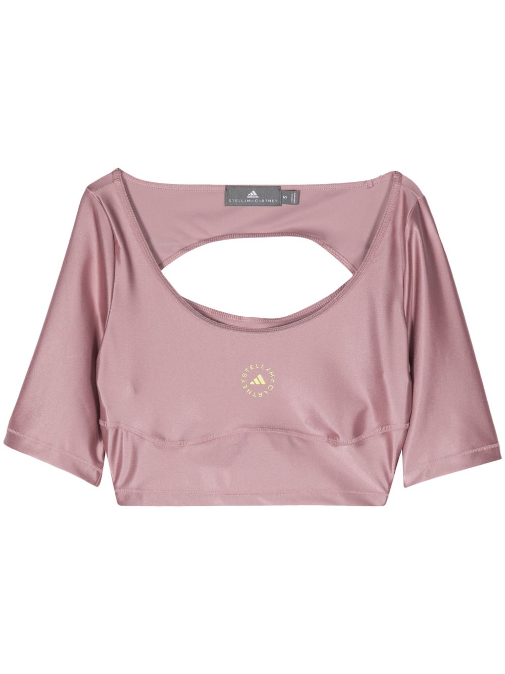adidas by Stella McCartney logo 贴花短款T恤 - 粉色