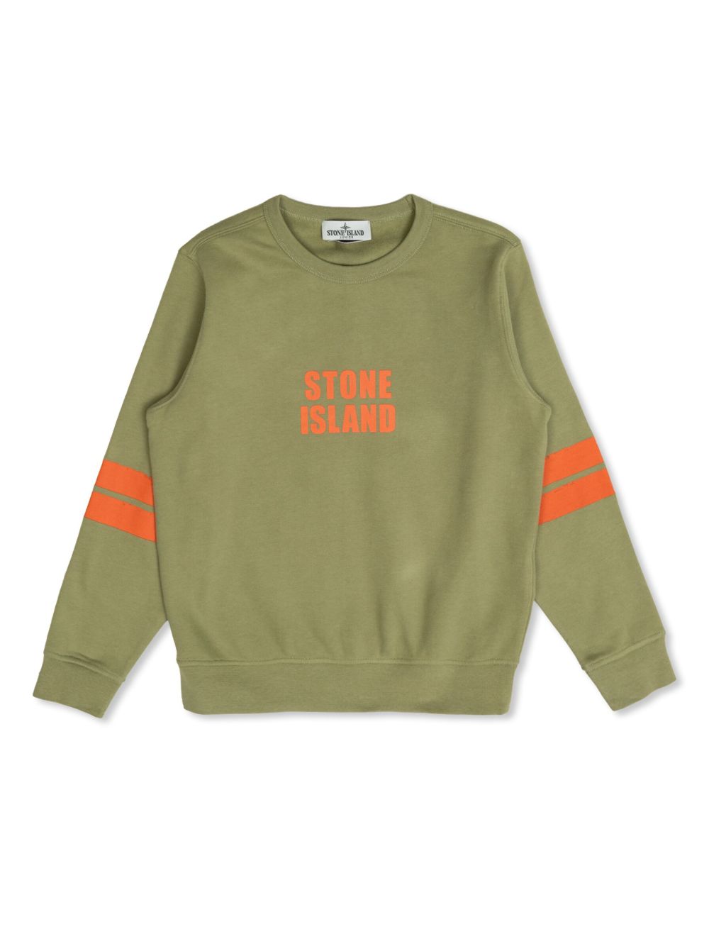 Stone Island Junior logo印花卫衣 - 绿色