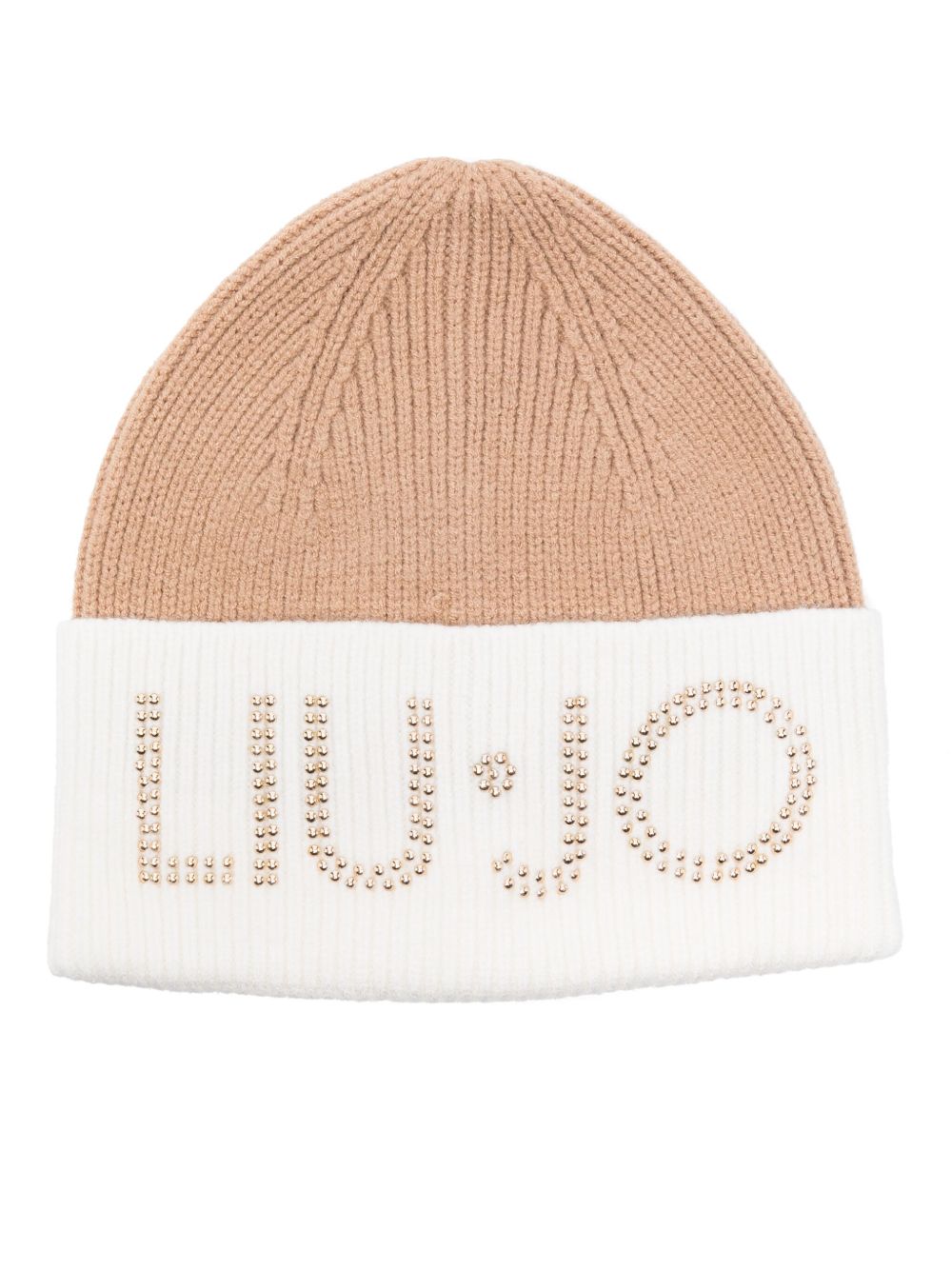 LIU JO logo铆钉套头帽 - 褐色