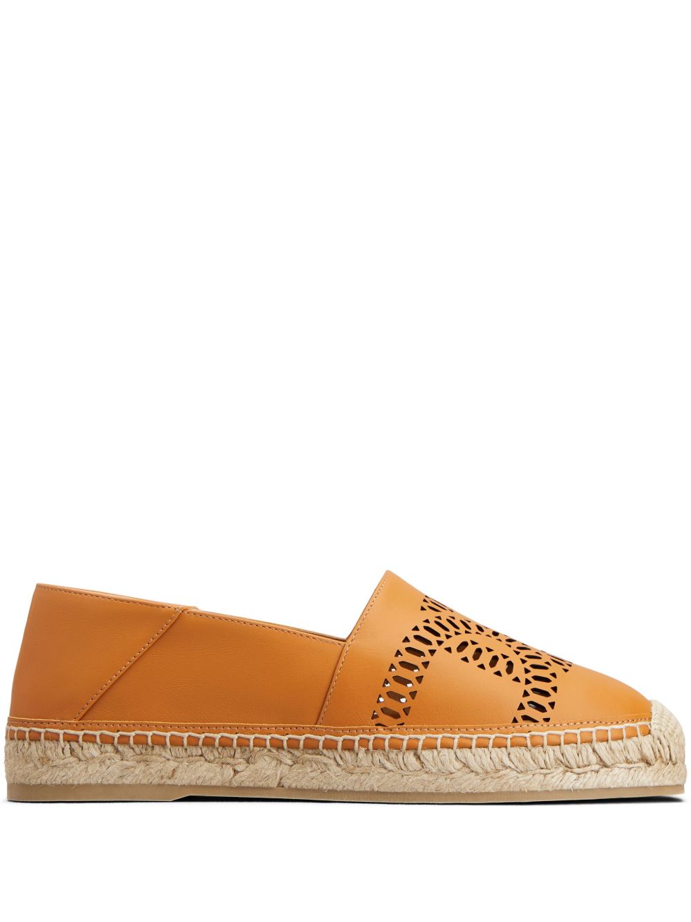 Tod's logo穿孔皮质草编鞋 - 中性色
