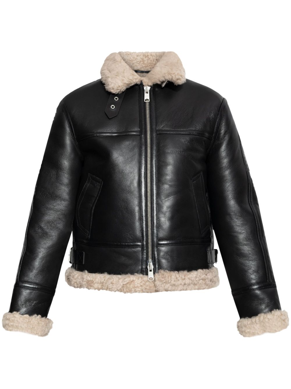 AllSaints Lorel 皮夹克 - 黑色