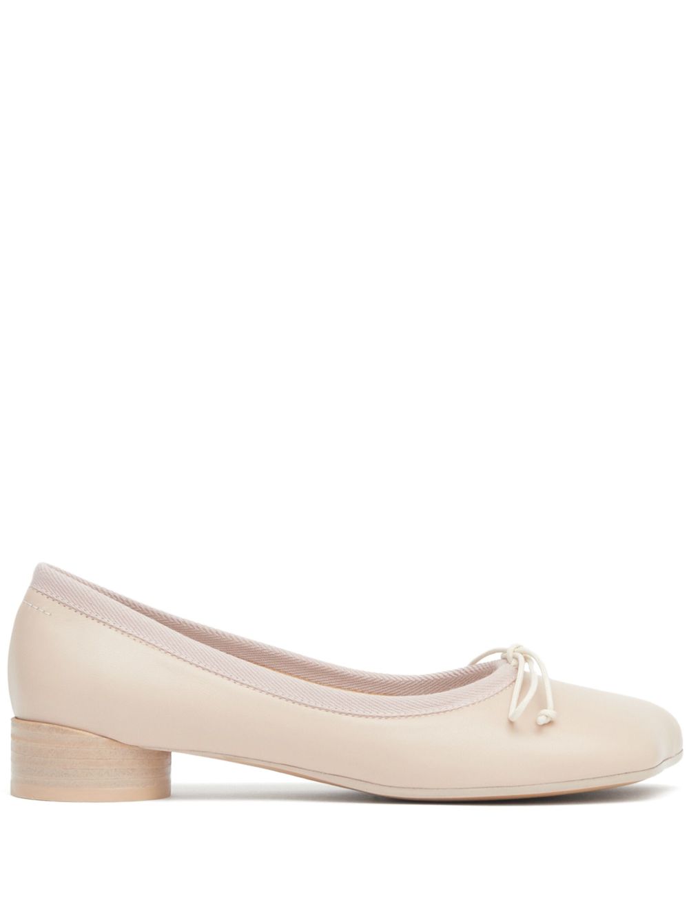 MM6 Maison Margiela Anatomic 皮质芭蕾平底鞋 - 中性色