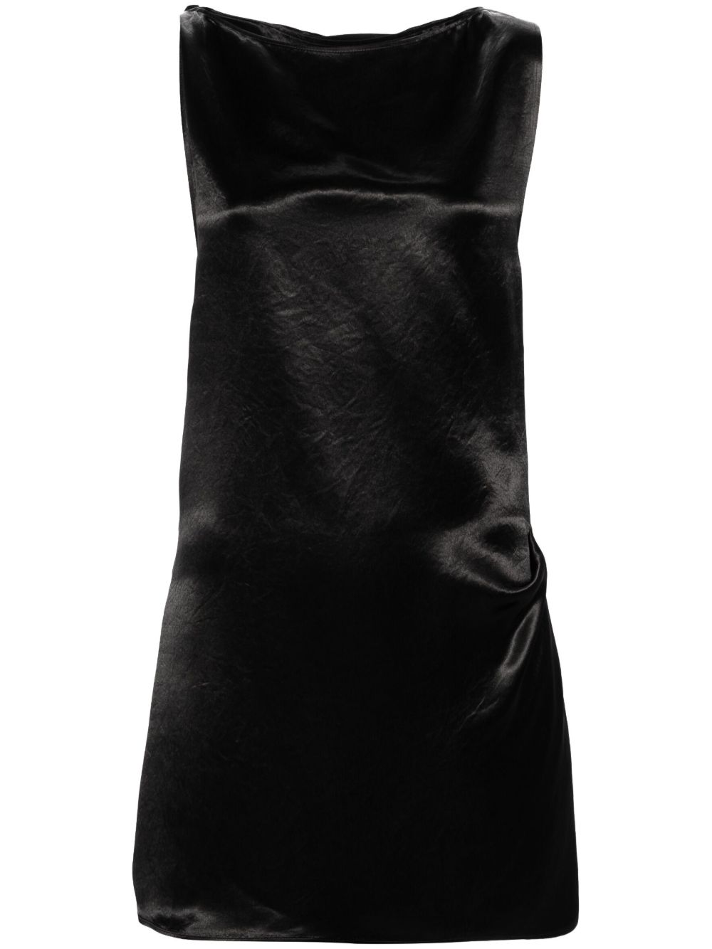Jean Paul Gaultier Corset Lacing 缎面迷你连衣裙 - 黑色