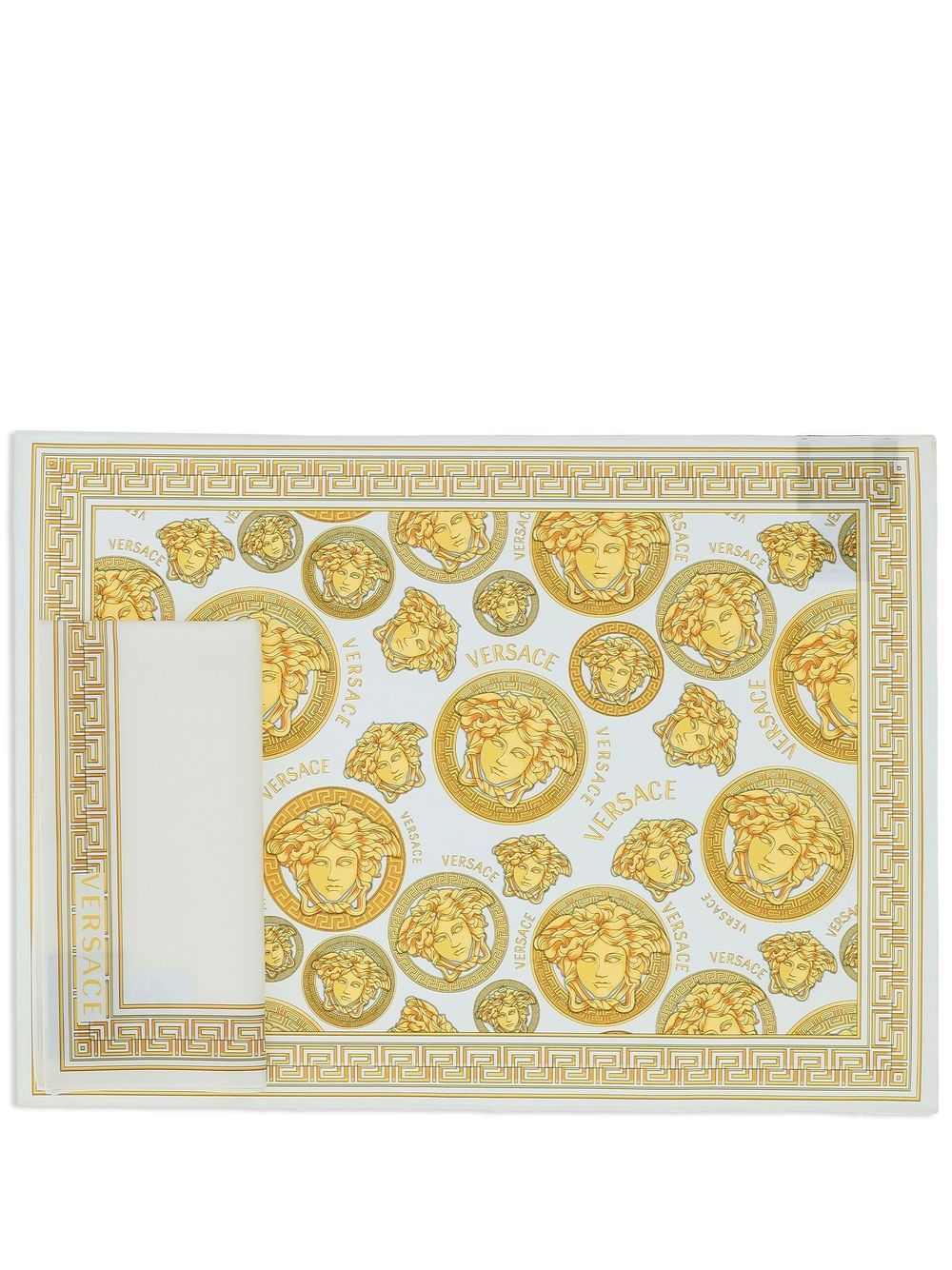Versace 范思哲 Medusa Amplified 餐巾（两件装） - 白色