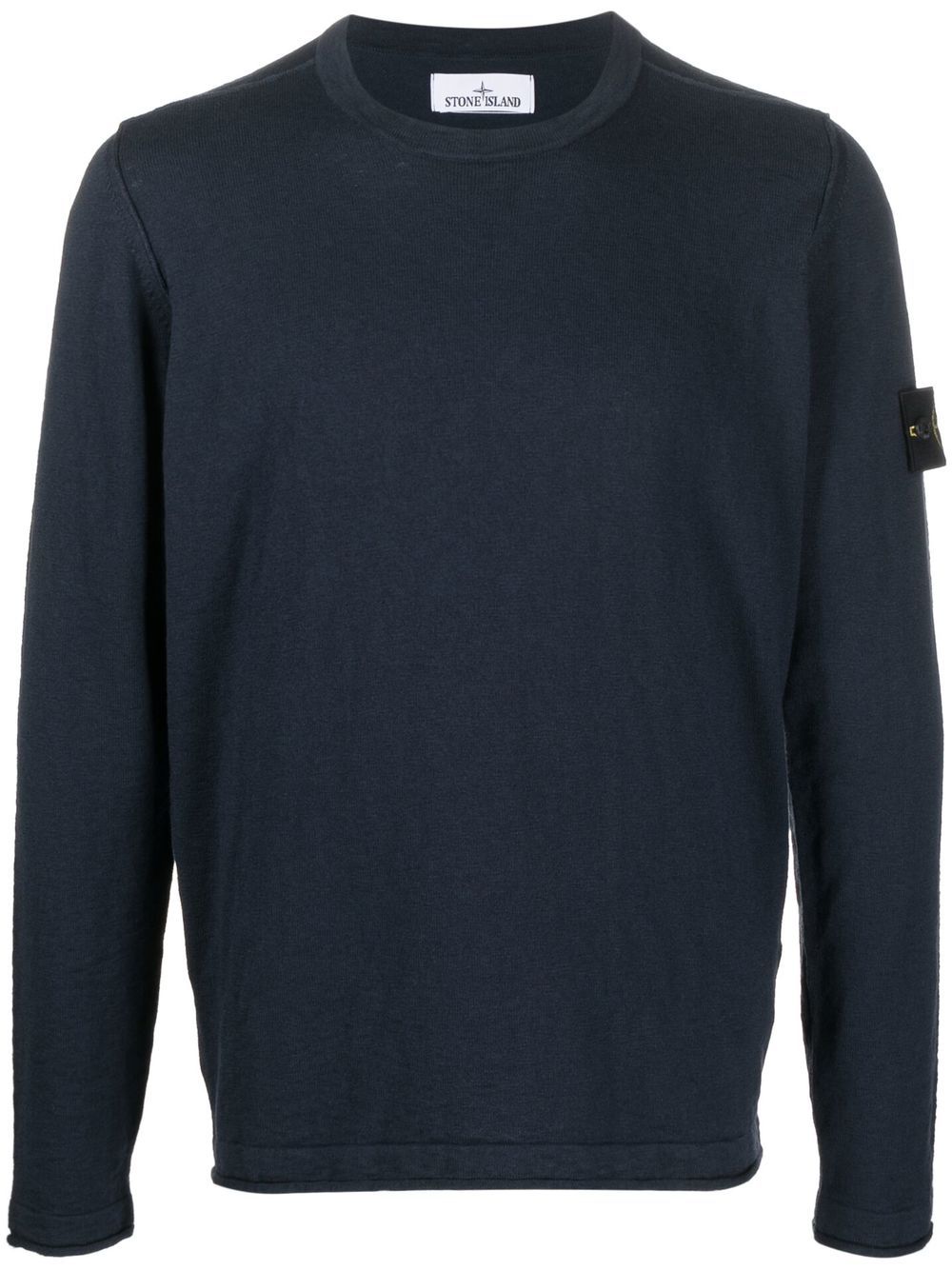Stone Island 标贴衣袖毛衣 - 蓝色