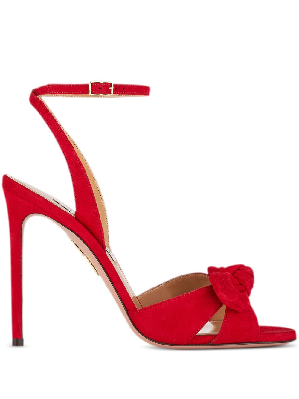 Aquazzura Very Bow Tie 高跟凉鞋（10.5厘米） - 红色