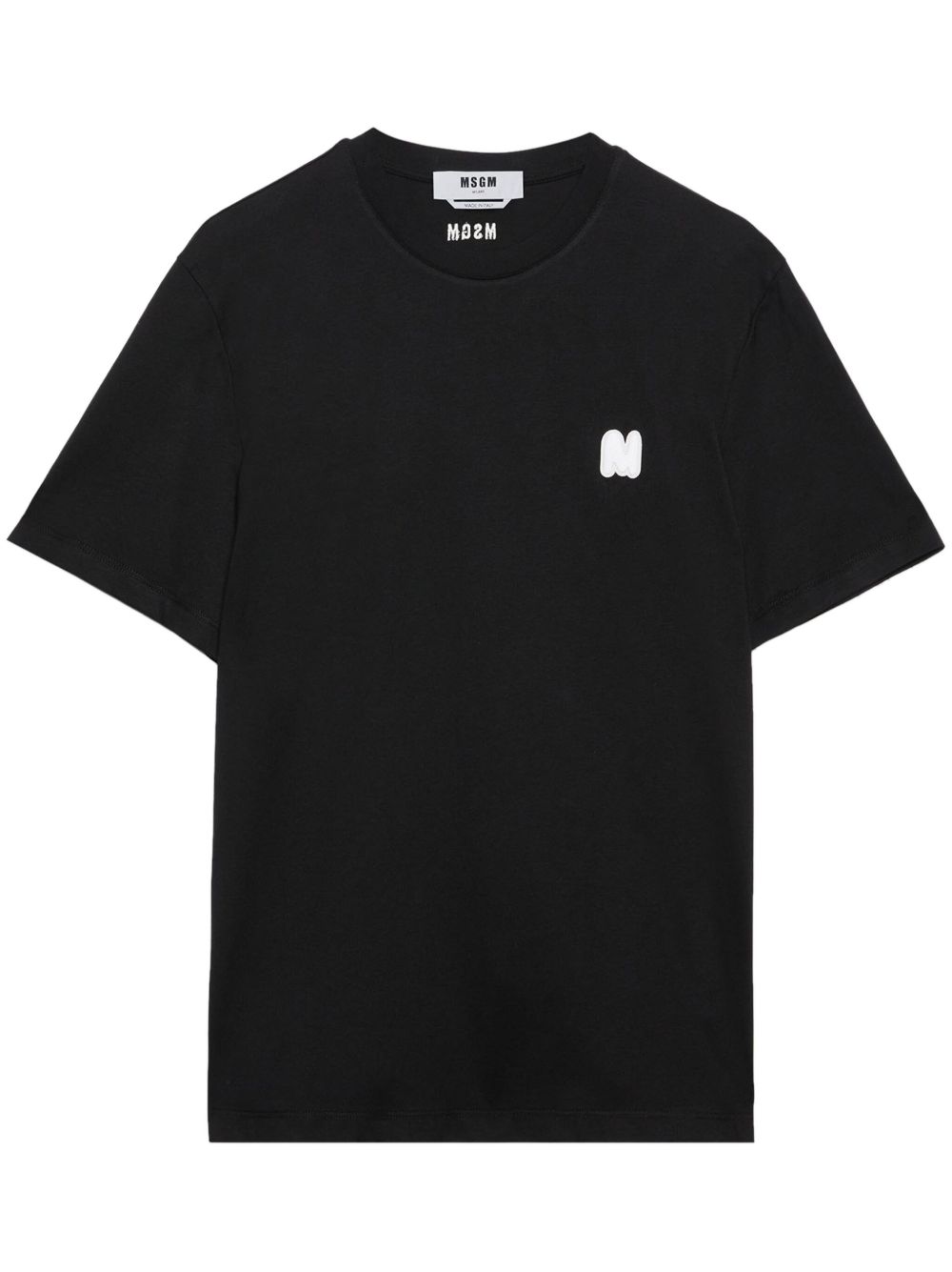 MSGM logo贴花棉T恤 - 黑色