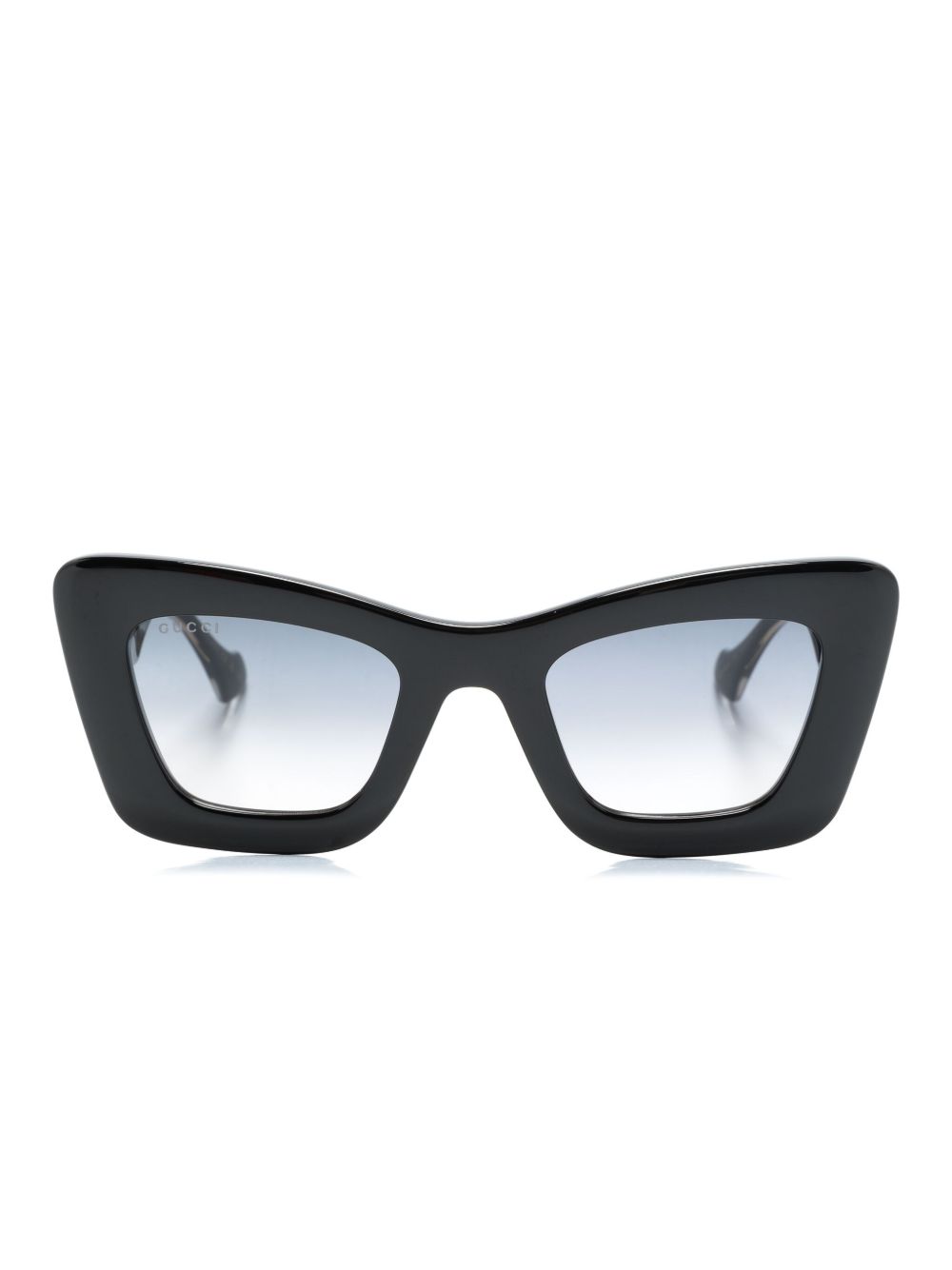 Gucci Eyewear 蝴蝶形镜框太阳眼镜 - 黑色