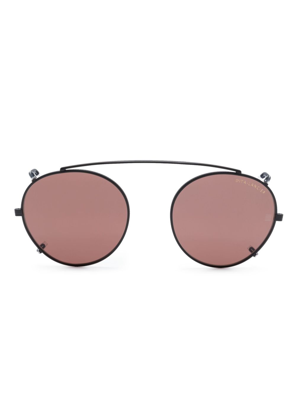 Dita Eyewear 哑光效果飞行员镜框太阳眼镜 - 黑色