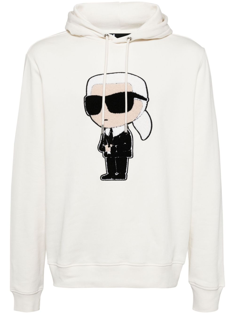 Karl Lagerfeld 贴花连帽衫 - 白色