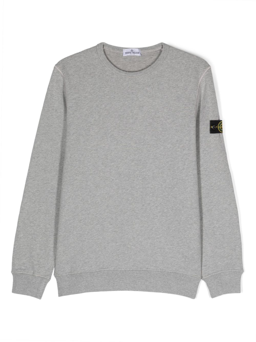 Stone Island Junior 罗盘图案棉卫衣 - 灰色